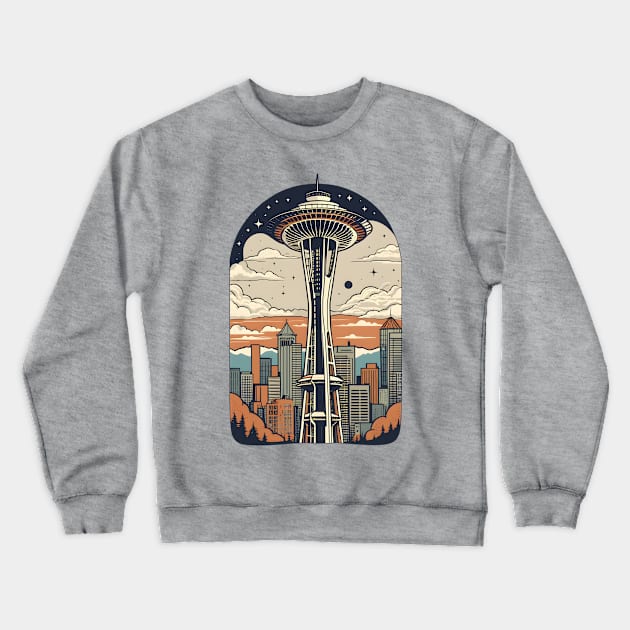 Welcome to Seattle Crewneck Sweatshirt by FabrizioX